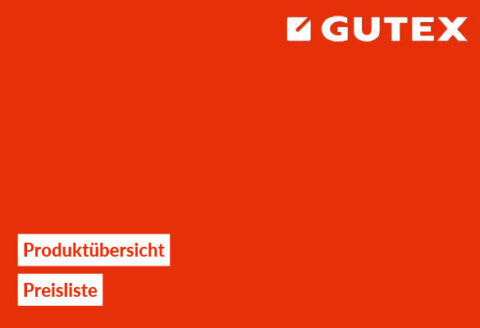 Cover der Produktübersicht und Preisliste der Marke GUTEX