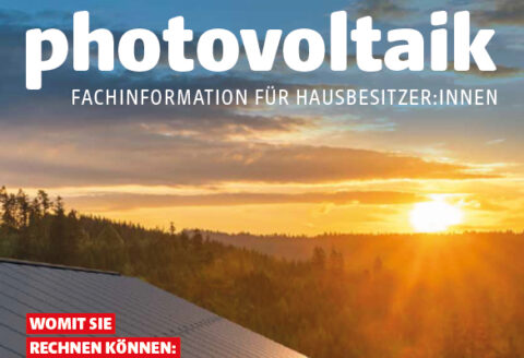 Cover der Broschüre "photovoltaik: Fachinformationen für Hausbesitzer:innen"