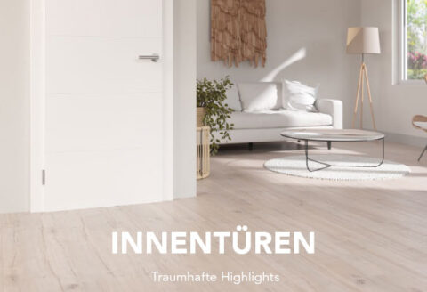 Wunderwerk Innentüren Broschüre Cover mit weißer Türe in einem modernen Raum